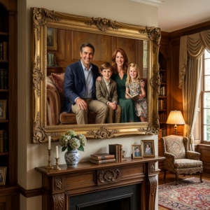 family portrait oil painting