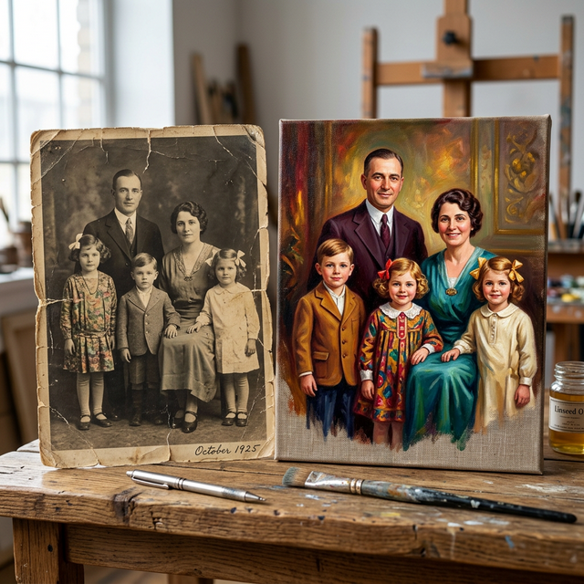 Heritage Restoration: Turning 1920s photos into oil murals