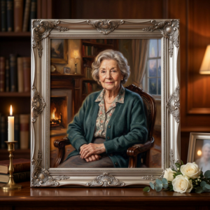 memorial portrait oil painting